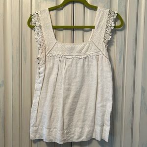 Juicy Couture White Lace Linen Tank